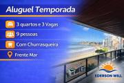 Guarapari Praia 3 Quartos Frente mar com Churrasqueira Praia do Morro