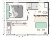 Mobil-home cosy, animaux OK - 2 pers. - API-1-52-2464