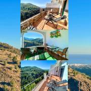 Apartamentos Axarquia , Frigiliana, terraza privada con vistas a la montaña rio y al mar