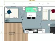 Mobil-home avec animaux admis - 6 pers. - API-1-52-2679