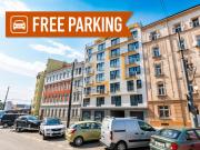 Brand new studio apartment #71 with free secure parking in the center