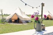 Smuk Bell Tent Glamping nabij het water in Friesland