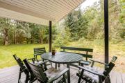Colourful Details In Wooden House On Nature Plot