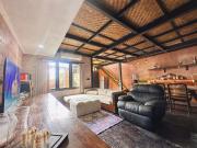 A cozy living with nature and paddy view