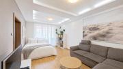 2BR APT with garage parking, walking to centre and stadiums