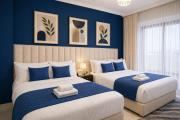 Costa Azul Tanger - View & Side Beach Family Appartement - Cornich Malabata - 3Min TGV - Piscine & Fast Wifi & Parking