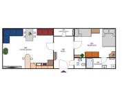 Colorful 2BDR Family Apartment
