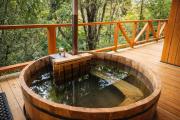 Casa inmersa en bosque de la Reserva Huilo Huilo