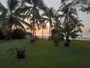 Beach property in tropical garden