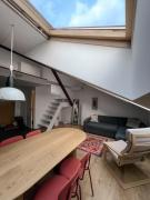 Designer Attic with Fireplace, Vilnius Center