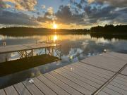 Remodeled 4BR 2 5BA Peninsula Lakehouse at 5RK Ranch Lakeside Private Sandy Shoreline Fireplace & Decks Hayward WI
