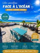 Une des plus belles vues de Biscarrosse Plage Terrasse panoramique de 63 m2 face ocean vue mer exceptionnelle plage a pied emplacement unique parking gratuit