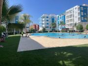 Elegant apartment inside the Arena Martil complex with a pool and many amenities