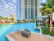 Vogue Vacation Homes, Business Bay Aykon City Tower Close to Downtown Burj Khalifa and Dubai Mall, Walkable Distance to Metro Station, Two Bedroom Apartment with Large Balcony and City View, Access toAmenities