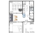 BSY201 Walk to Ueno, 2BR Family Home, Sleeps 4