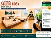 Bright Studio with Balcony, Tram 17, Gaillard, Geneva