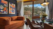1BR home for 4 guests with heated pool, mountain view and dishwasher