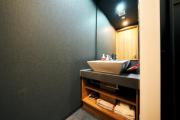 Rakuten STAY Kyoto Station Twin Room with ceiling projector