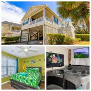 Beachside Escape with Private Hot Tub and Free Golf Cart Use-Steps from the Beach! The Mayflower