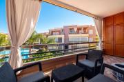 Luxury Terrace with Pool View Chic Resort Escape