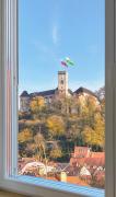 Bela & Vista Penthouse Ljubljana - castle view in old town