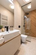 ALURE RESIDENCES 9 & 24h self check-in, private parking in front of the apartment building included, new building, terrace, the apartment building has its own park with a lake and outdoor fitness, childrens playground, CITY CENTER