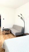 Modern interior with balcony in the ideal center