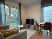 Lux studio with gym, kitchen and smart TV