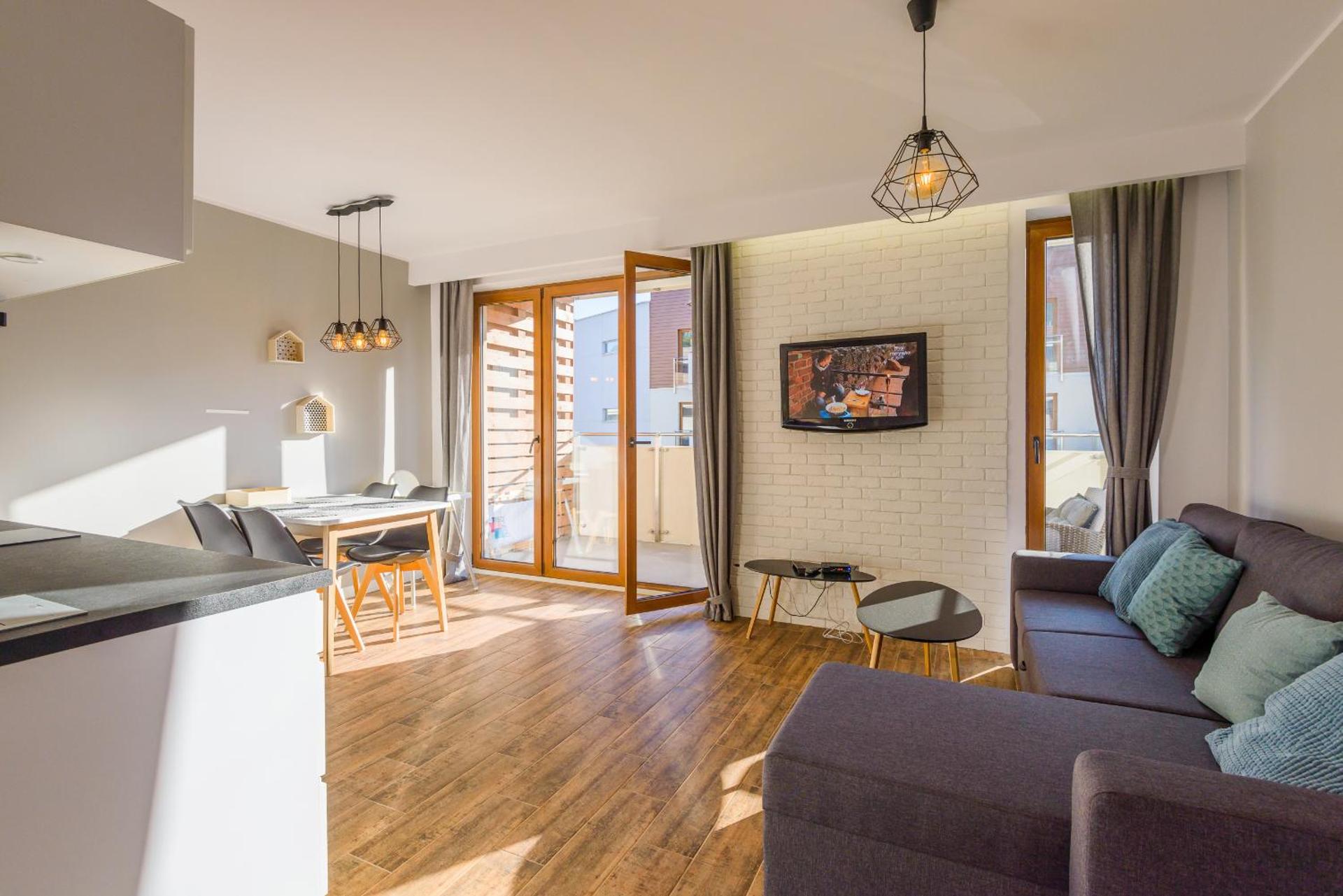 APARTAMENTY MIERZEJA - BALTIC PARK STEGNA, 33m2-57m2, 500 m od plaży, Bezpłatny Meleks