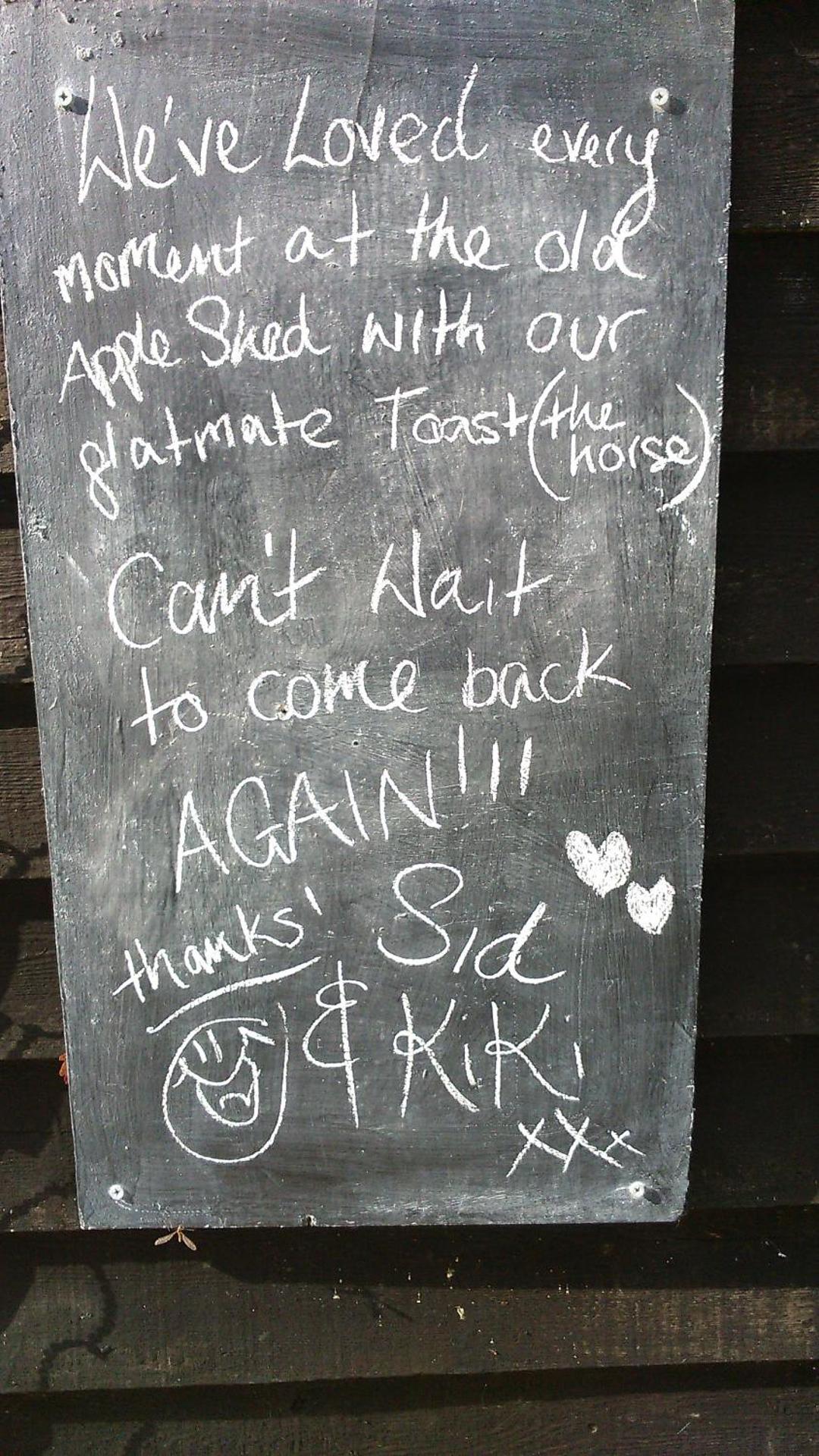 The Old Apple Shed cosy heated cottage in a meadow close to the charming village of Bethersden