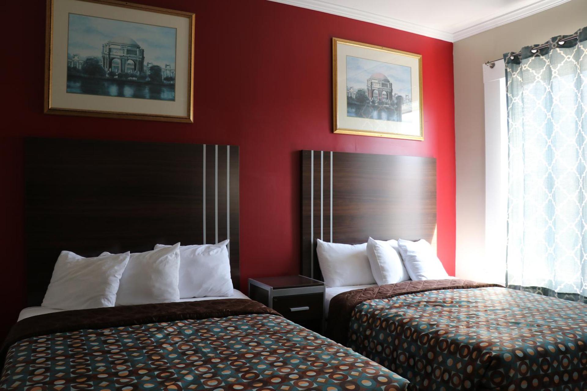 Double Room with Two Double Beds and Shared Bathroom