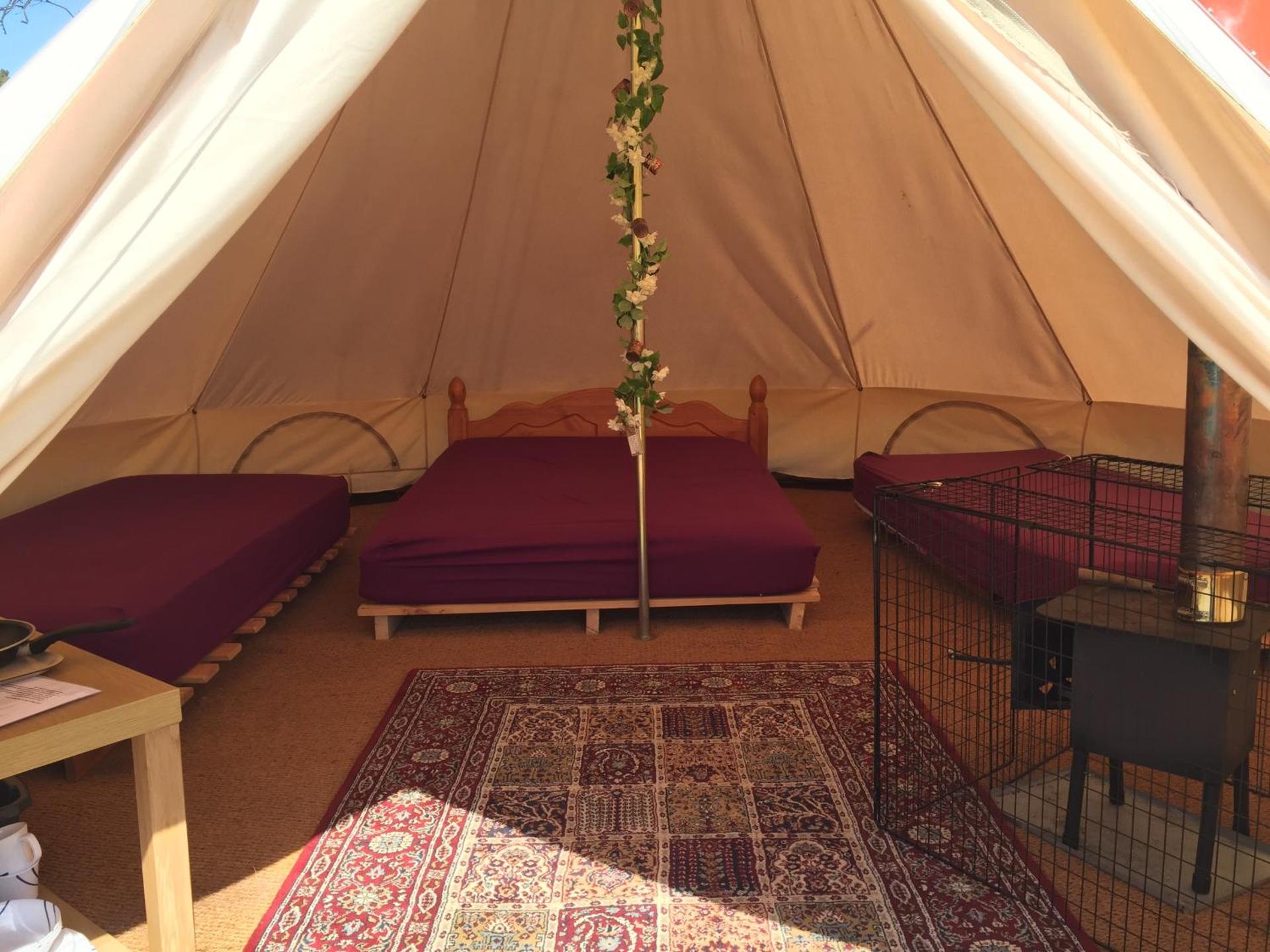 Bell Tent Glamping at Royal Victoria Country Park