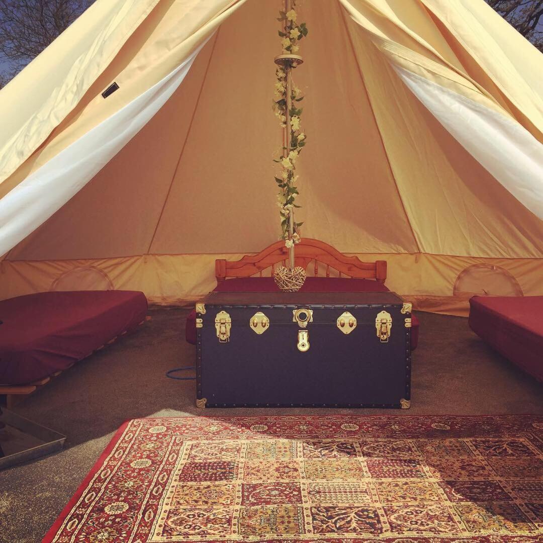 Bell Tent Glamping at Royal Victoria Country Park