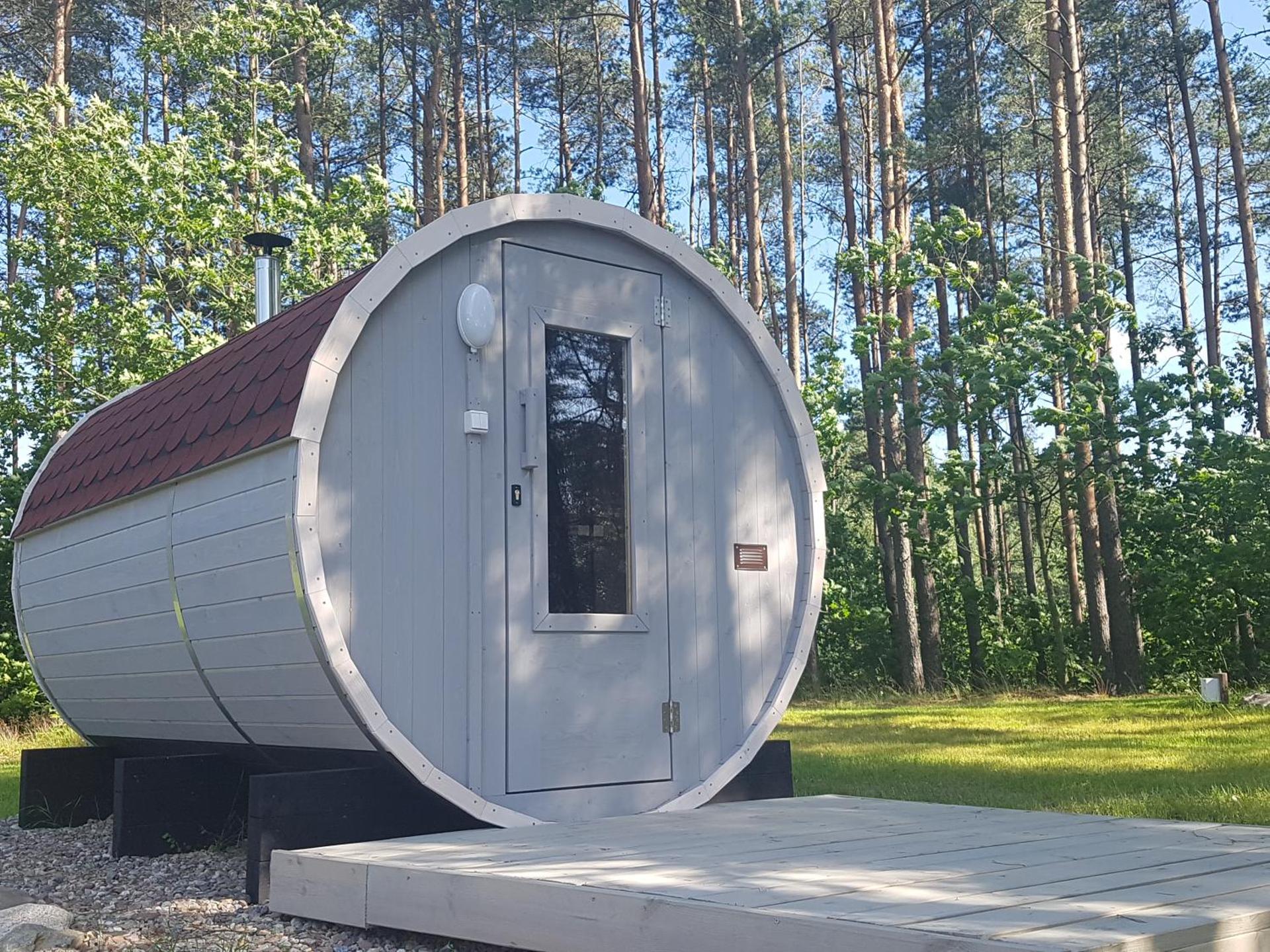 Agro Breza domek nad samym jeziorem- sauna ogrodowa