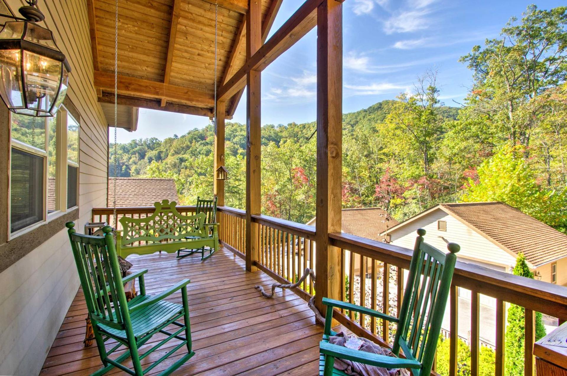 Bryson City Condo with Spectacular Views and Amenities