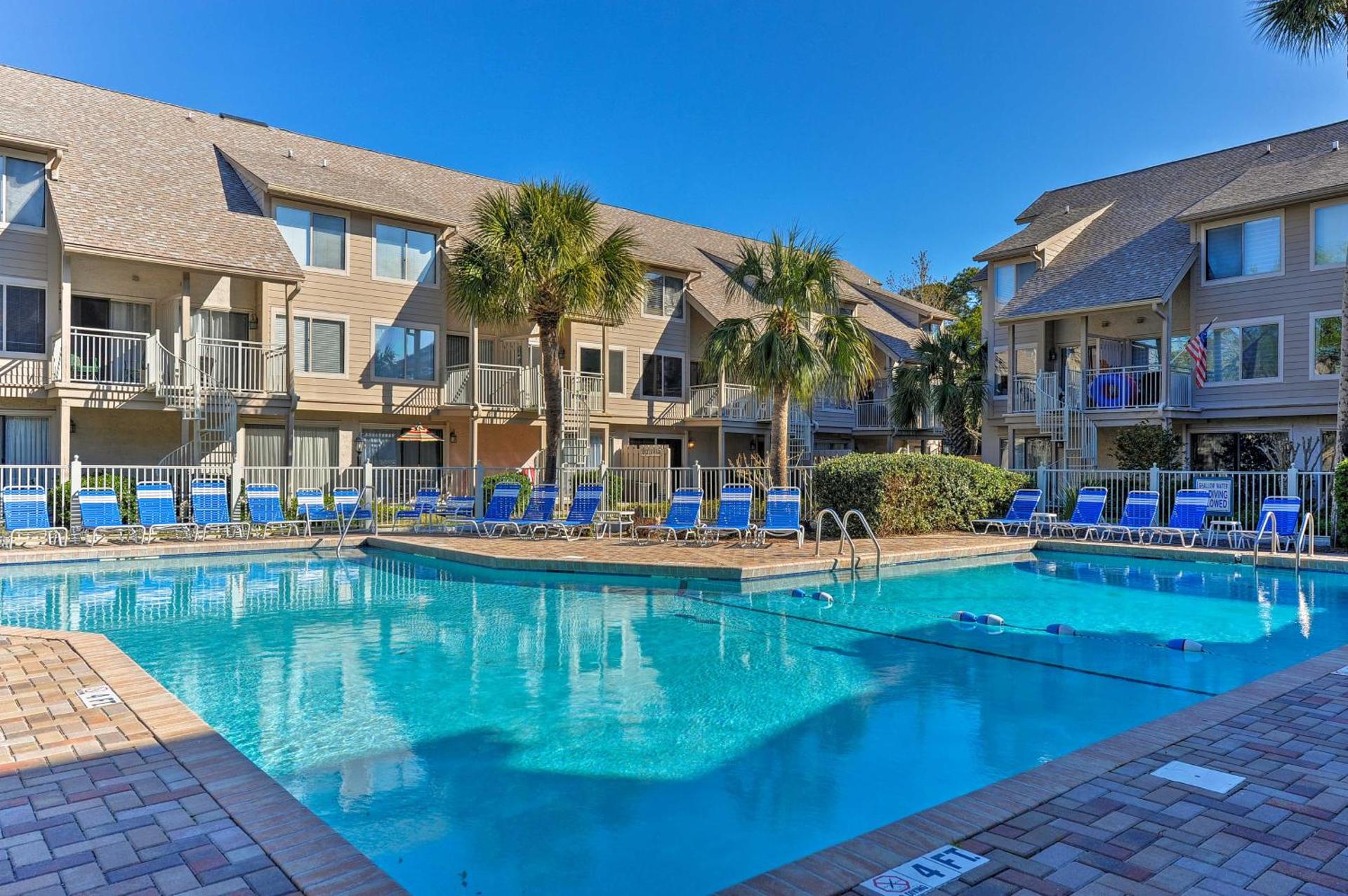 Walk to Hilton Head Island Beach Villa with Balcony