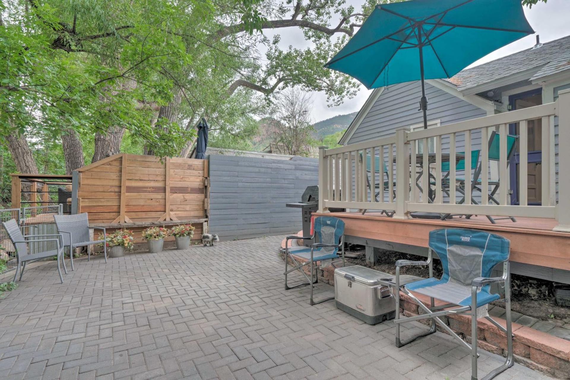 Creekside Home with Patio, Walk to Manitou Incline!