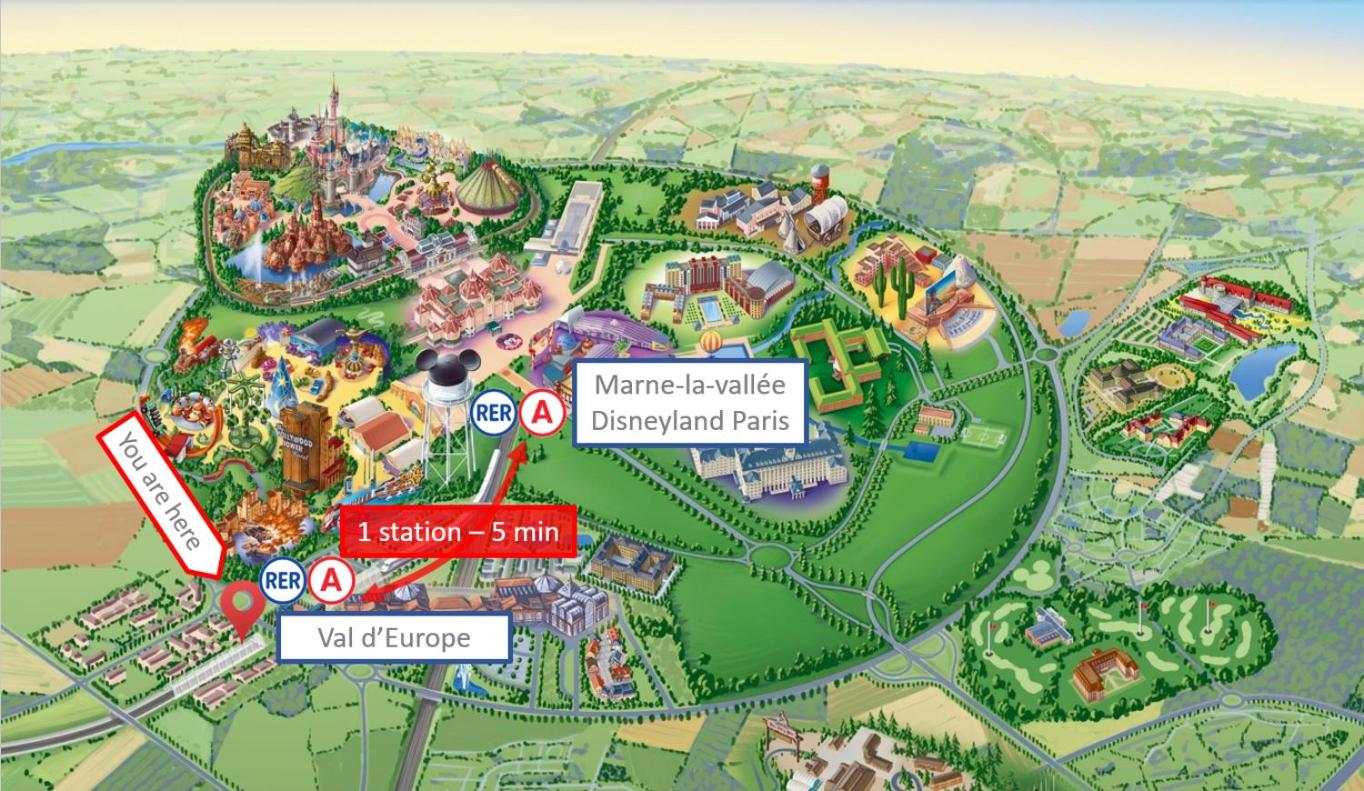 Studio Art - Shopping center and train station 500m - Disneyland Paris 5min