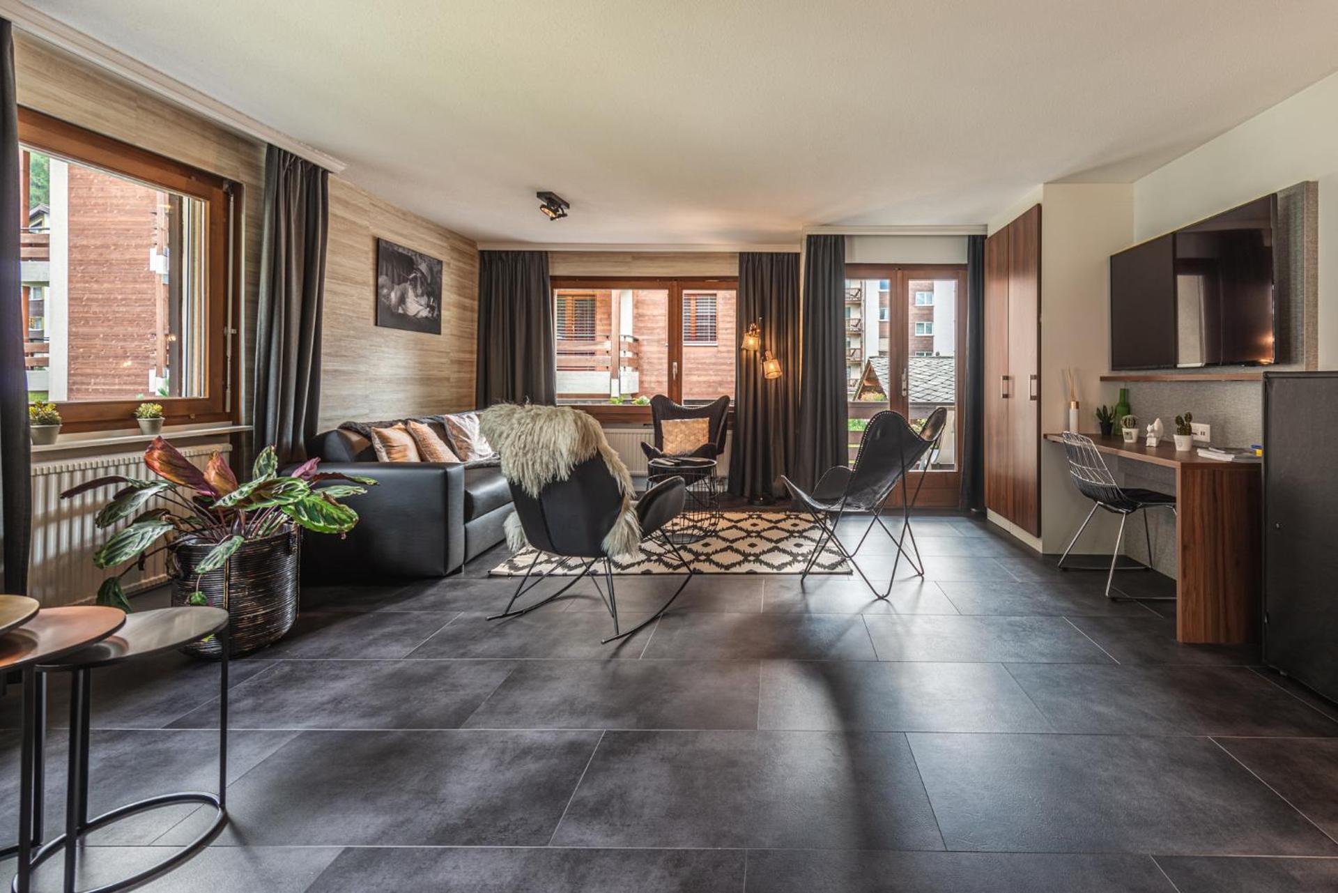 Central & Elegant Apartments,partially with Fireplace, by Zermatt Rental