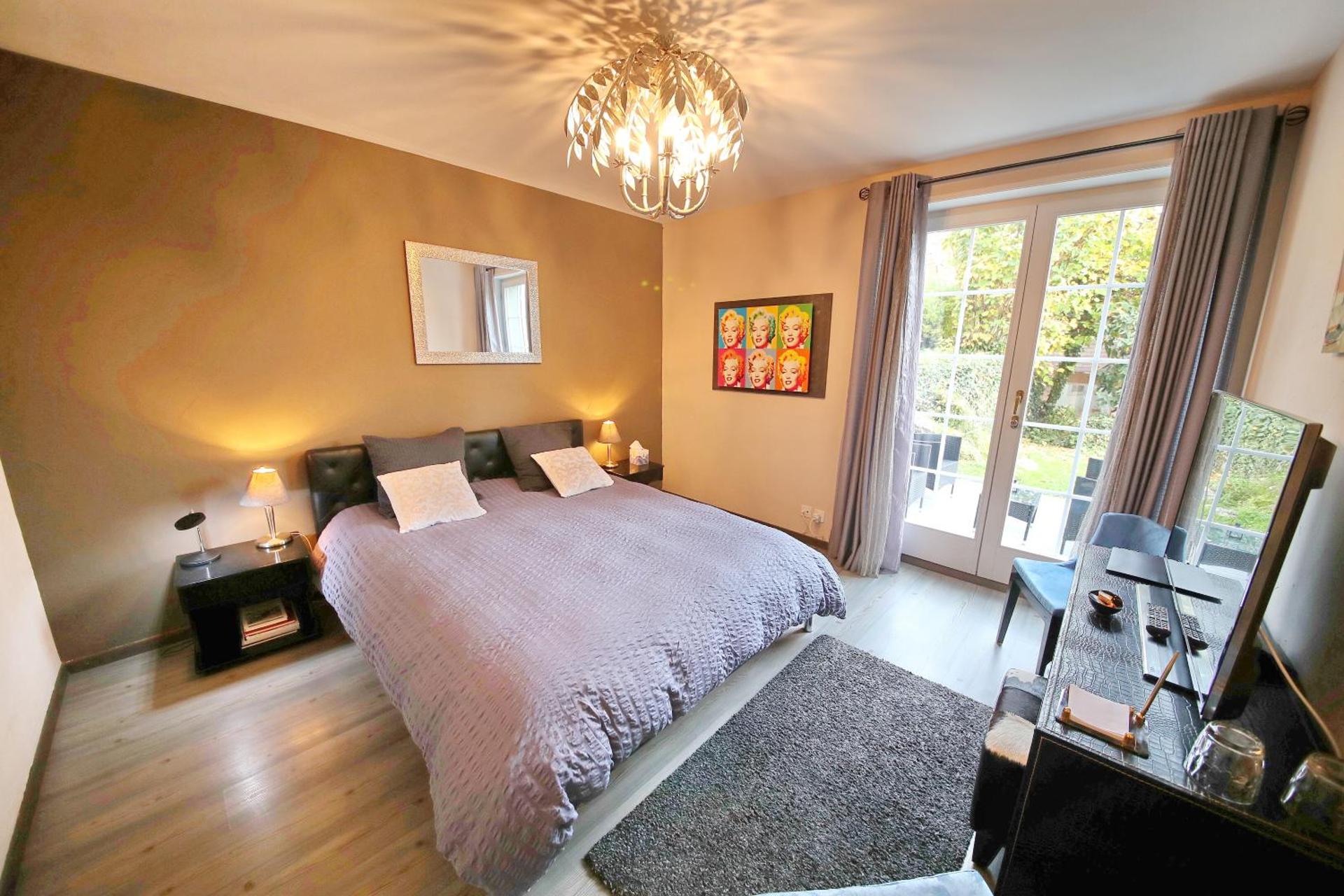 Corseaux Beach | Superior Double Room with Partial Lake View and with Terrace-Garden 