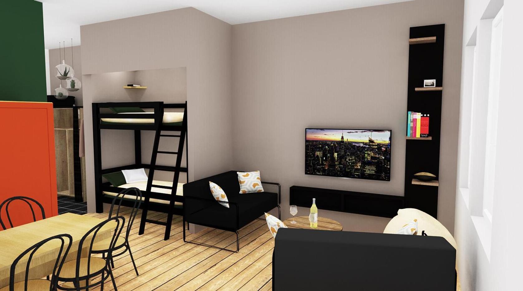 LOUHANS Les Petites Arcades avec ses deux appartements coté Arcades et coté cour