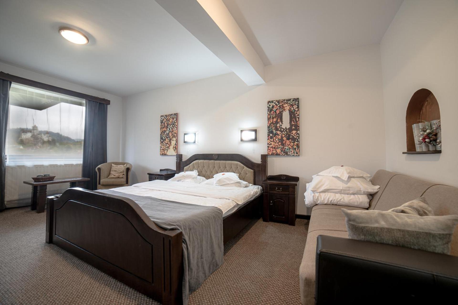 Double Room with Balcony, Castle View and Extra Sofa Bed