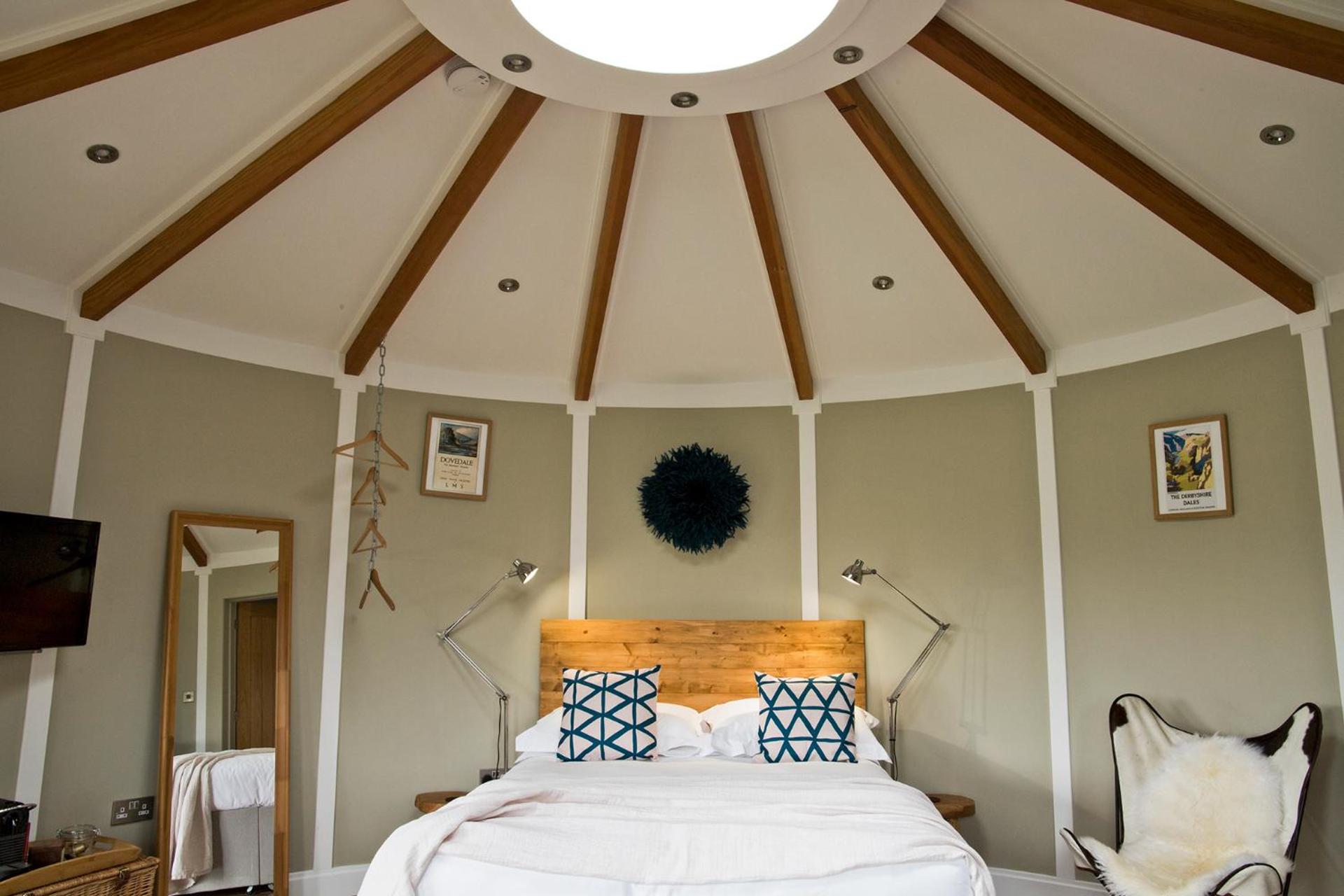 Nether Farm Roundhouses - Henmore Water & Sturston Winds with hot tubs - Bradley Wood no hot tub