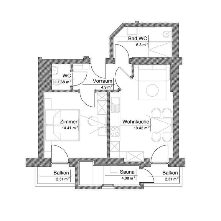 Apartment with Sauna