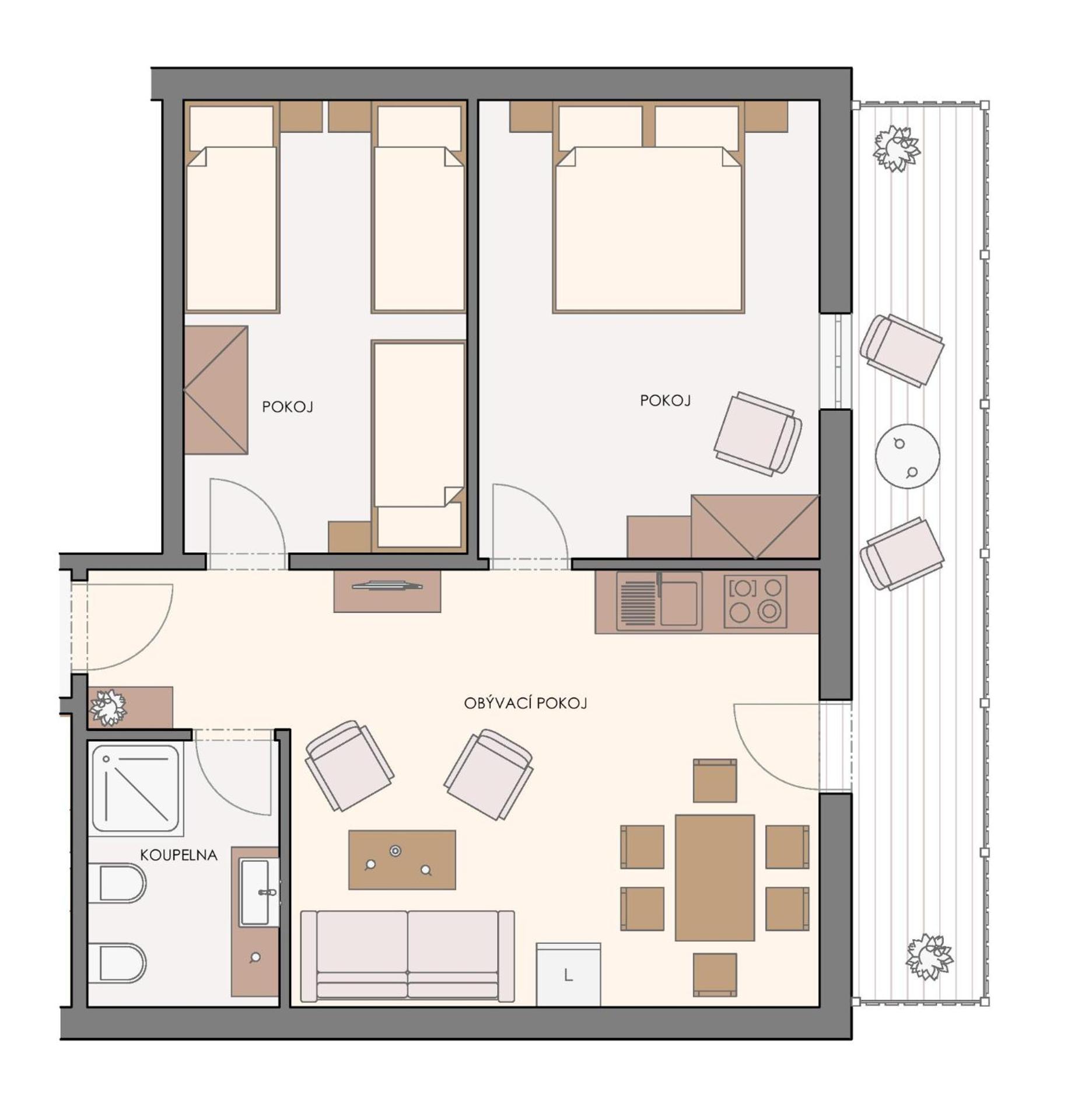 Apartment with Balcony
