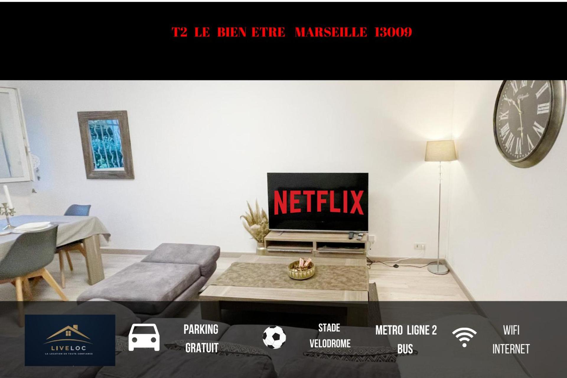 T2 LE BIEN ETRE MARSEILLE 9ème-wifi-netflix-Métro-Parking-Plage