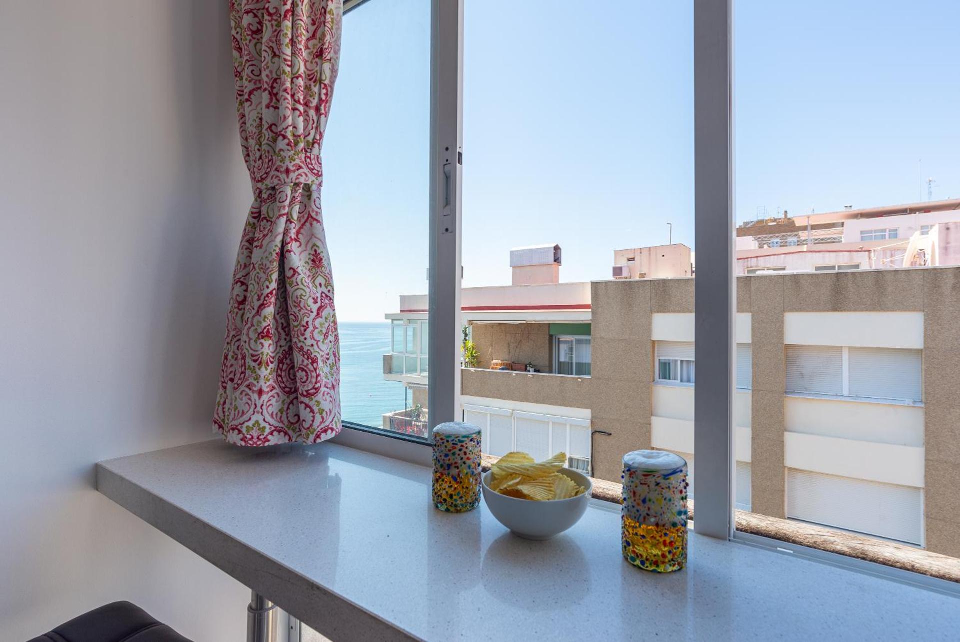 Steps away from the sand/ Malagueta beach