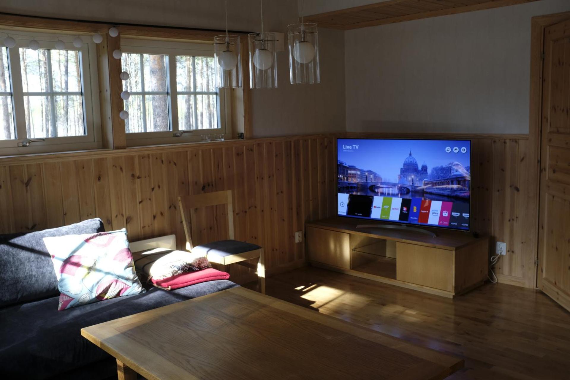 Fjällstuga i avskildhet med elbilsladdare