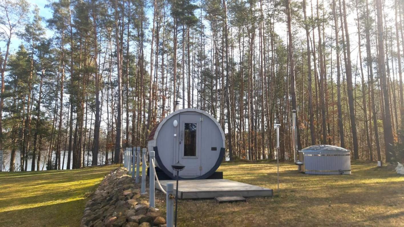 Agro Breza dom z kominkiem 80 metrów od jeziora - sauna, balia ogrodowa