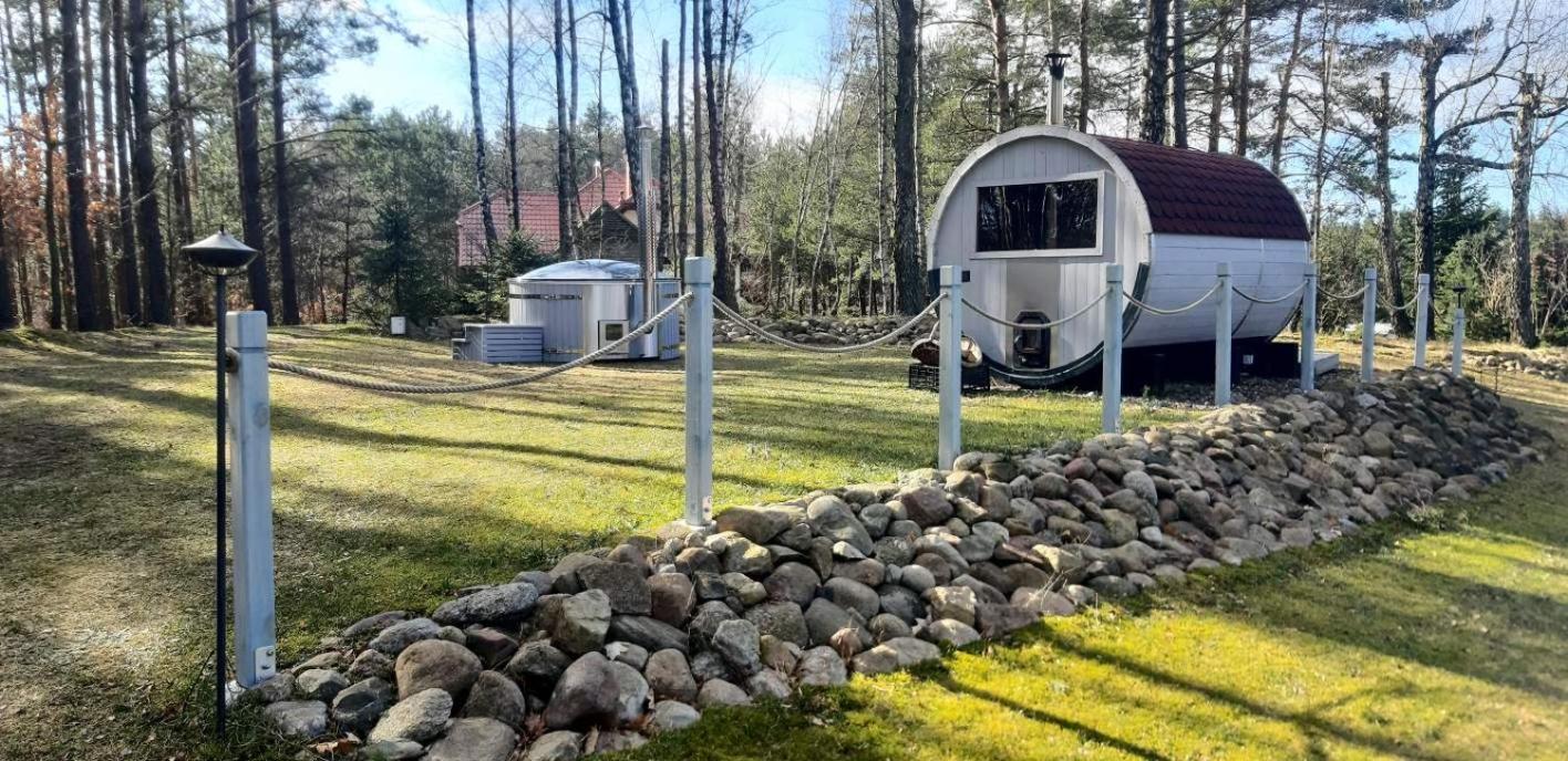 Agro Breza dom z kominkiem 80 metrów od jeziora - sauna, balia ogrodowa